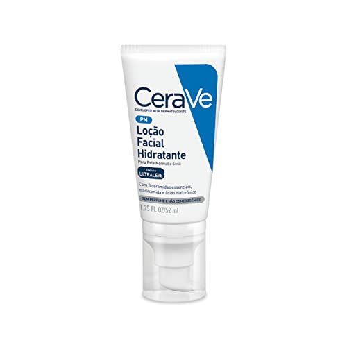Loção Facial Hidratante CeraVe PM Ceramidas Peles Normais a Secas 52ml