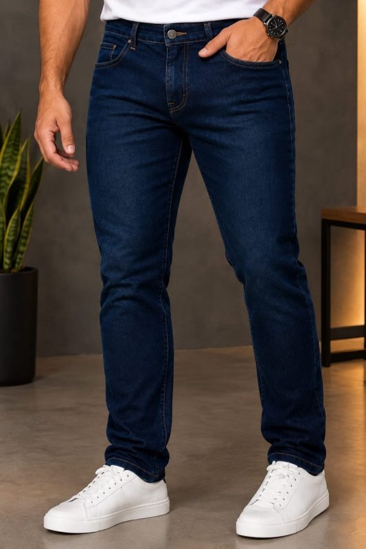 Calça Jeans Masculina Tradicional Reforçada Elastano Lycra