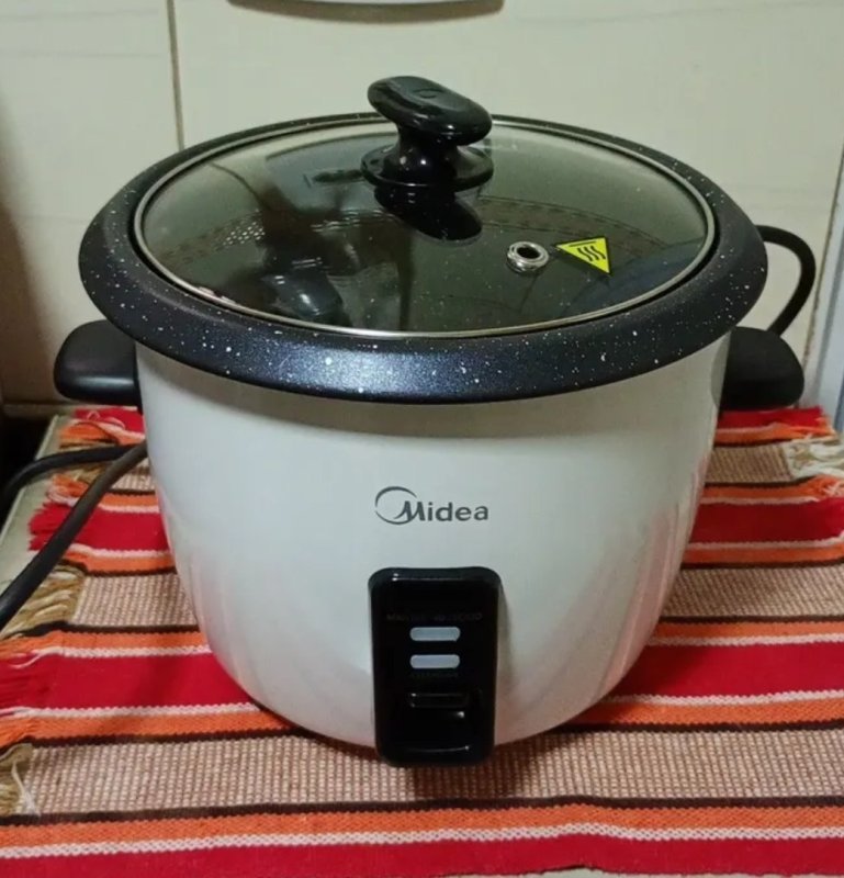 Panela De Arroz Elétrica Midea 7 Xícaras Cozimento Á Vapor Com Tampa De Vidro