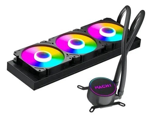 Water Cooler Mach1 Logic, 360mm, Rgb, Amd/intel - Gk360 Preto