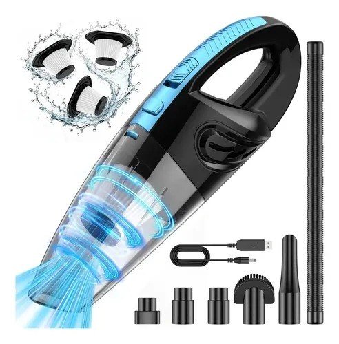 Aspirador de Pó Portátil Sem Fio, Motor Potente 240W, 60000RPM e Sucção 12000Pa
