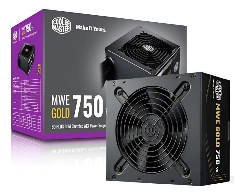 Fonte Cooler Master Mwe 750 V3 750w Atx 3.1 Preto