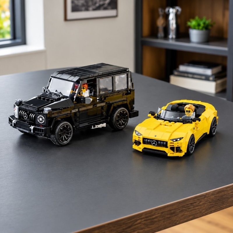 Mercedes-Amg G 63 E Mercedes-Amg Sl 63 #76924 (808 Peças) + Frete Grátis