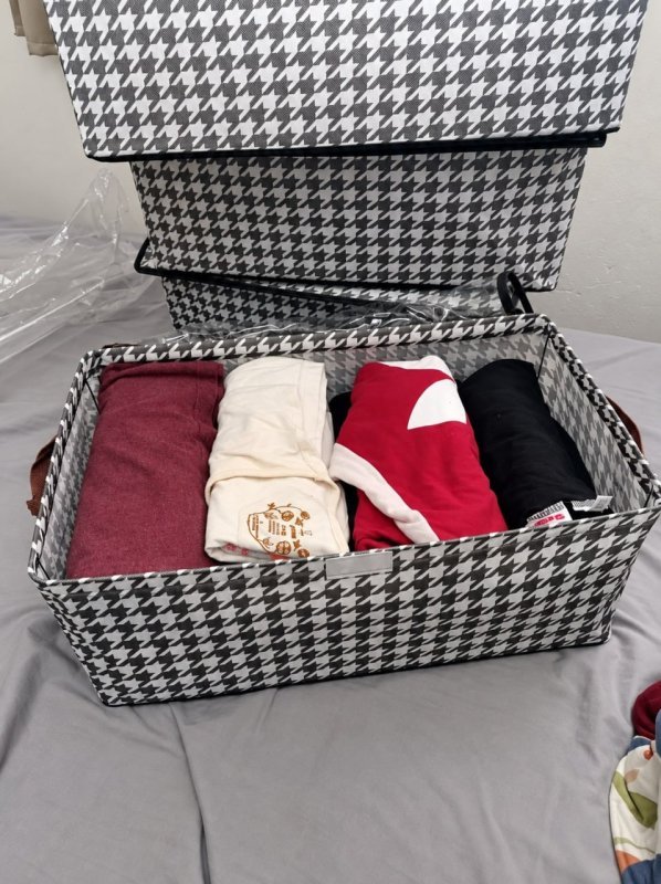 Kit 4 Caixas Organizadoras Dobráveis De Guarda Roupa