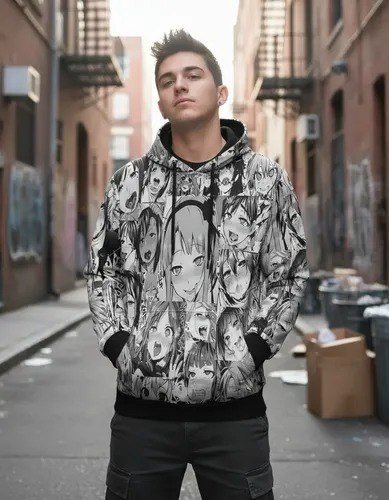Blusa De Moletom Hentai Ahegao Anime Ecchi Mangá Desenho