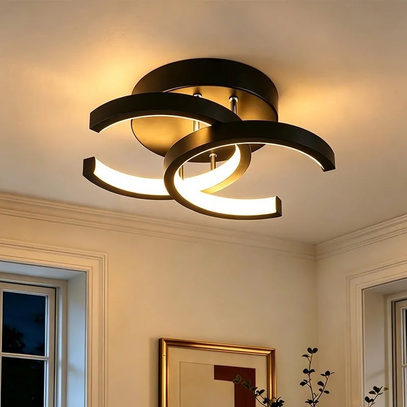 Luminária De Teto Moderna lustre Sala Pendentes Led 3 Em 1