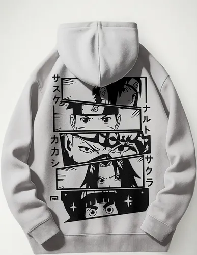 Blusa Moletom Canguru Olhos Do Naruto Estampa De Anime
