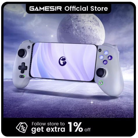 GameSir G8 Galileo Controle de Jogo para Celular, Joystick com Efeito Hall para iPhone 15 e Telefone Móvel Android, Jogos em Nuvem
