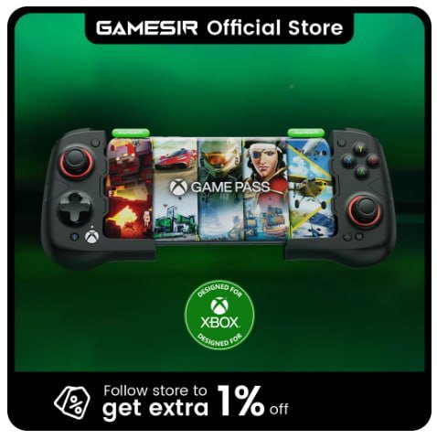 GameSir X4 Aileron Controle de Jogo Bluetooth para Celular com Autorização Xbox