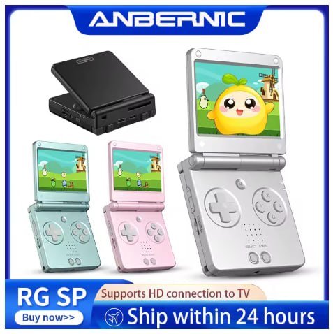Console de Jogos Portátil Retro Anbernic RGSP Flip com Linux 64-bit e Bateria de 3300mAh