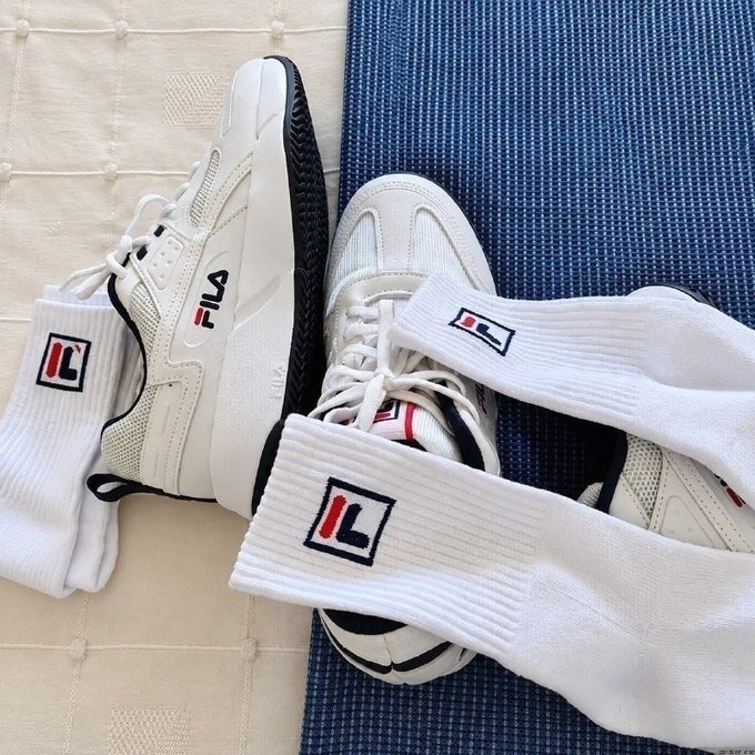 Kit com 3 Pares de Meias Fila Fbox Cano Alto + Frete Grátis