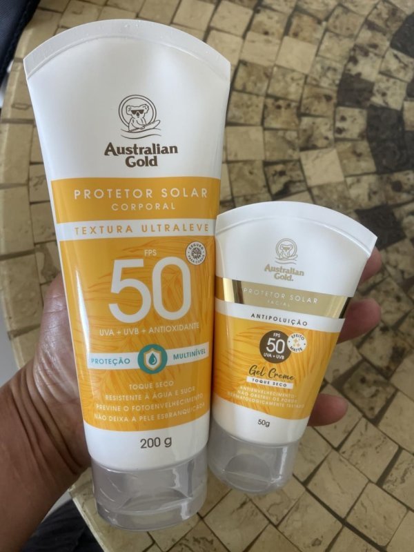 Promopack Australian Gold Protetor Solar Gel Creme Corporal/ Facial FPS50 200G + 50G