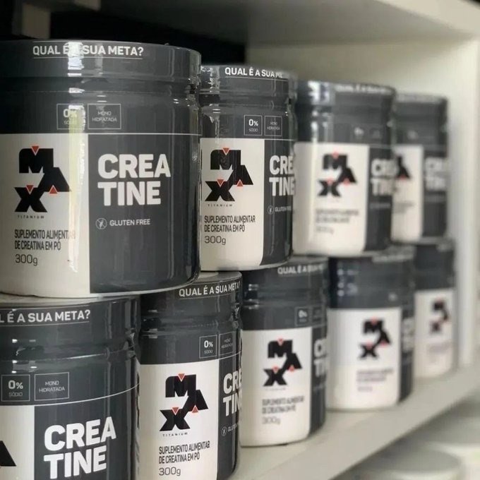 Kit com 2x Creatina 100% Max Titanium 300g + Frete Grátis