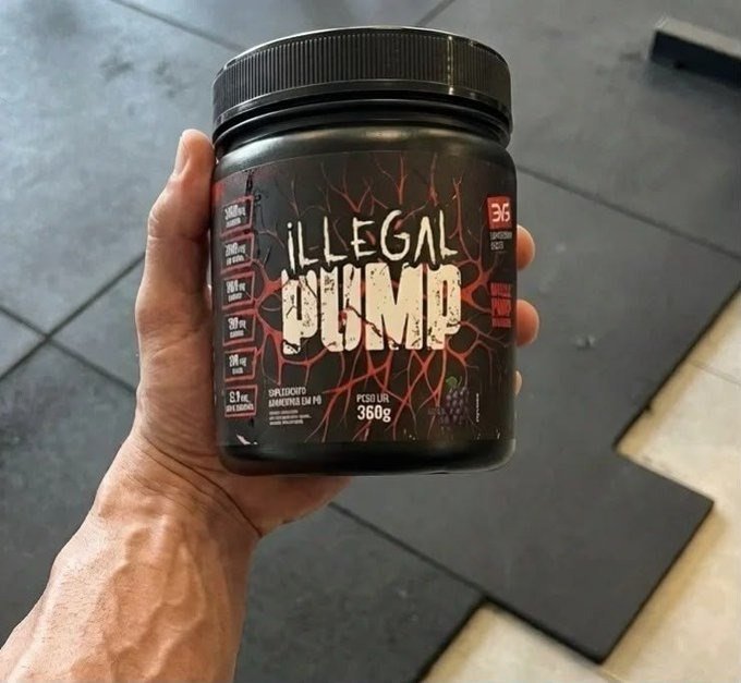 Pré-Treino Illegal Pump 3VS 360g Uva + Frete Grátis
