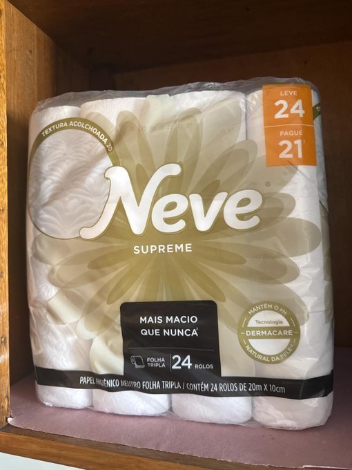 24 un. Papel Higiênico Neve Folha Tripla + Frete Grátis