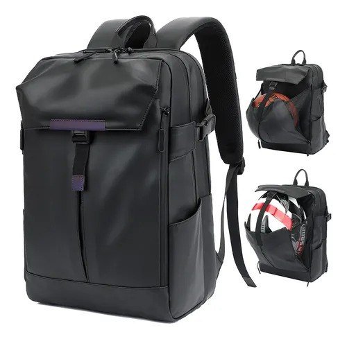 Mochila Notebook Impermeável Escolar Feminina Masculina Preto Couros