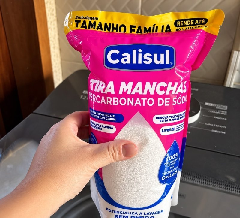 Percarbonato 100% Puro Tira Manchas Roupas Brancas e Coloridas 1kg