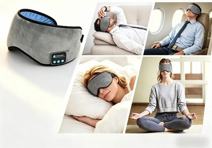 Máscara Bluetooth Para Dormir Tapa Olho Com Fone Embutido