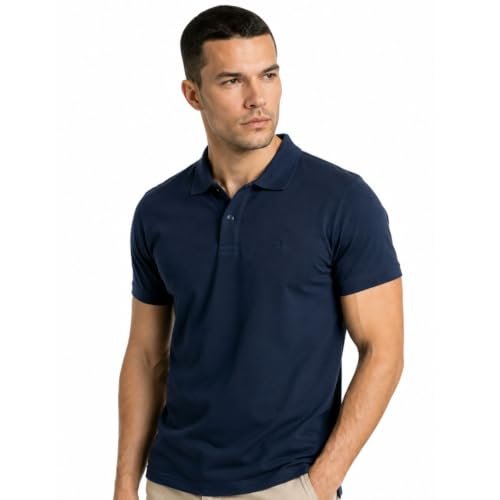Camisa Polo Masculina Piquet Polo Wear (BR, Alfa, P, Regular, Azul)