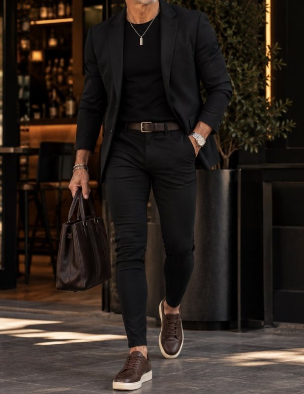 Conjunto Masculino Slim Fit Blazer Calça Italiano Bengaline