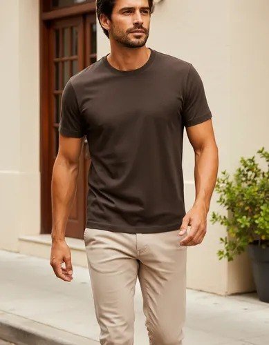 Camiseta Masculina Básica Slim Algodão - Várias Cores Ogochi