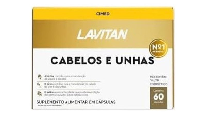 Multivitamínico Lavitan Cabelos E Unhas Com 60 Cápsulas