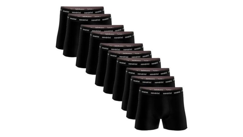 Kit 10 Cuecas Boxer Sandrini Masculinas Algodão Conforto