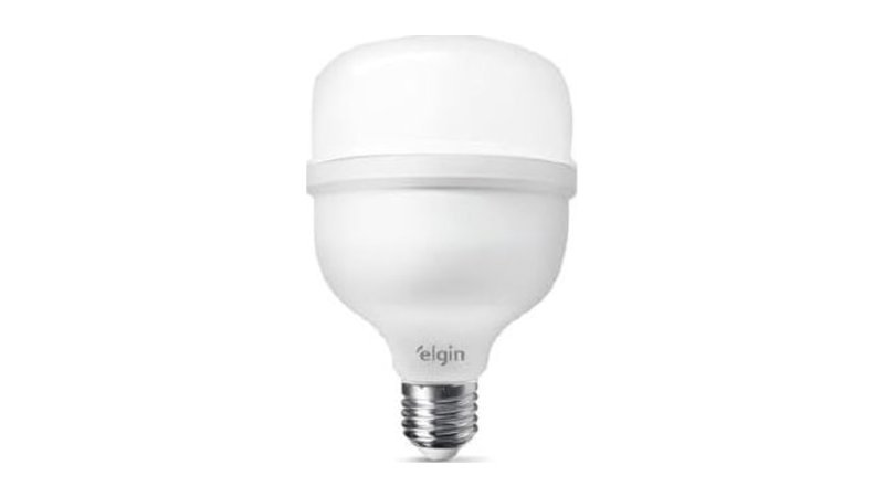 Lâmpada Super Bulbo LED T 30W 6500K Elgin Bivolt Luz Branca Fria