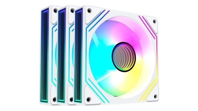 Kit Ventoinhas Acegeek Neon, Argb, 3x120mm, Branco, Ag-Neon3x1-Wh