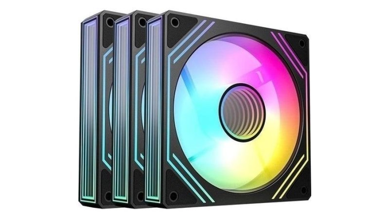 Kit Ventoinhas Acegeek Neon, Argb, 3x120mm, Preto, Ag-Neon3x1-Bk
