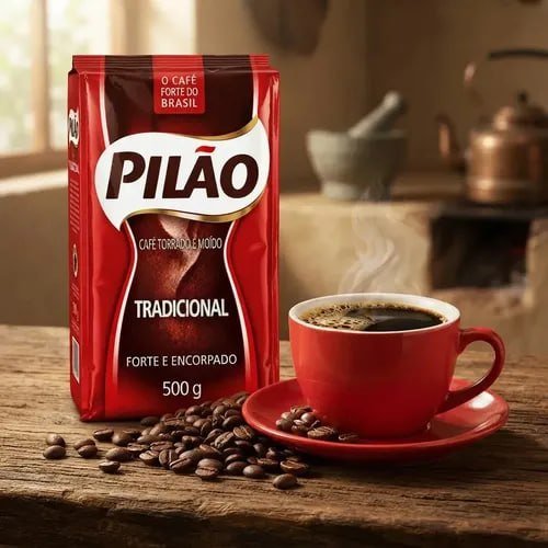 Café Pilão Torrado e Moído Tradicional 500g