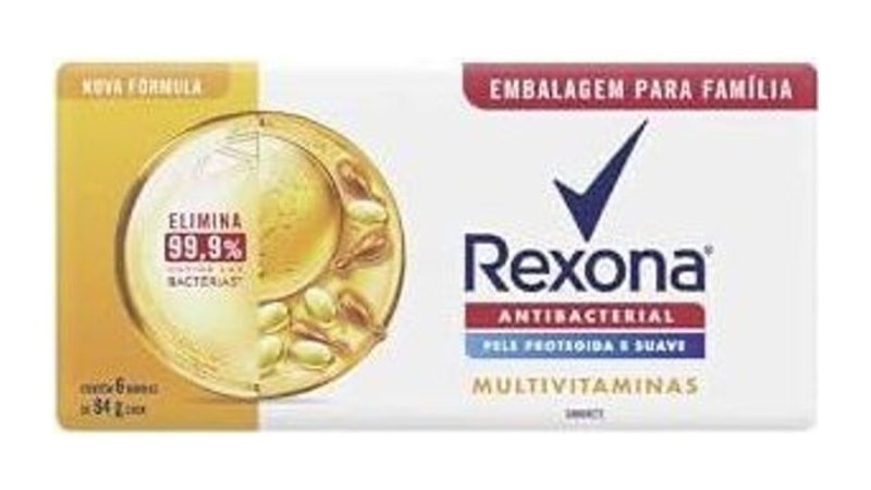 Rexona Sabonete Em Barra Multivitaminas 84G 6 Barras