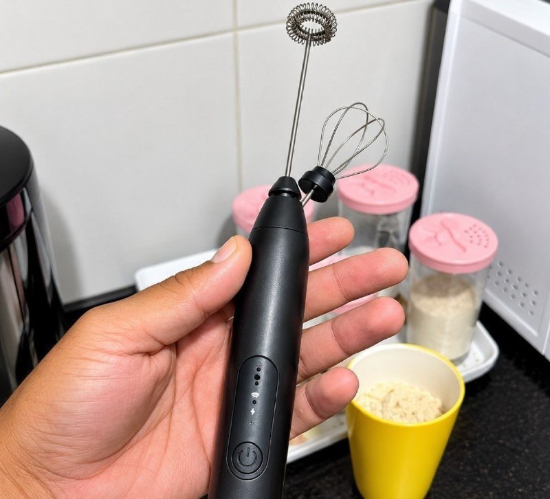 Mini Mixer Misturador De Bebidas Elétrico 2 Em 1 Portátil Recarregável