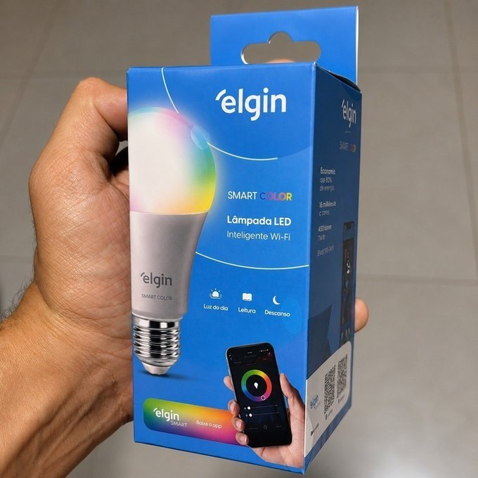 Lâmpada Inteligente Smart Color 10W Elgin RGB Wifi
