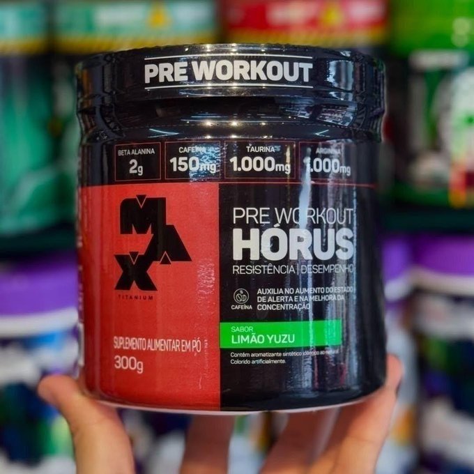Pré Treino 300g Hórus Max Titanium + Frete Grátis