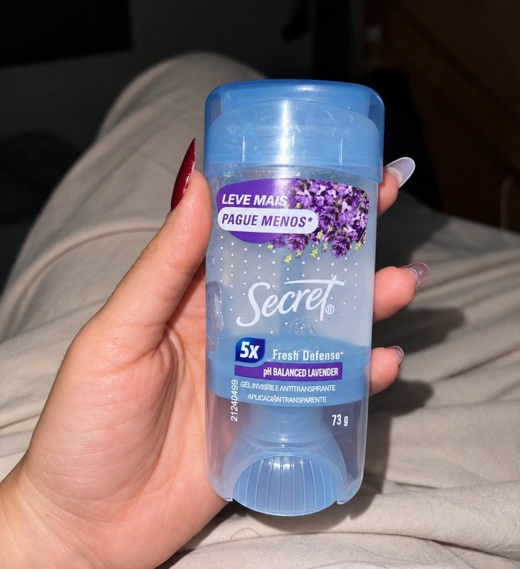 Secret Desodorante Antitranspirante em Gel Invisível Lavanda 73g