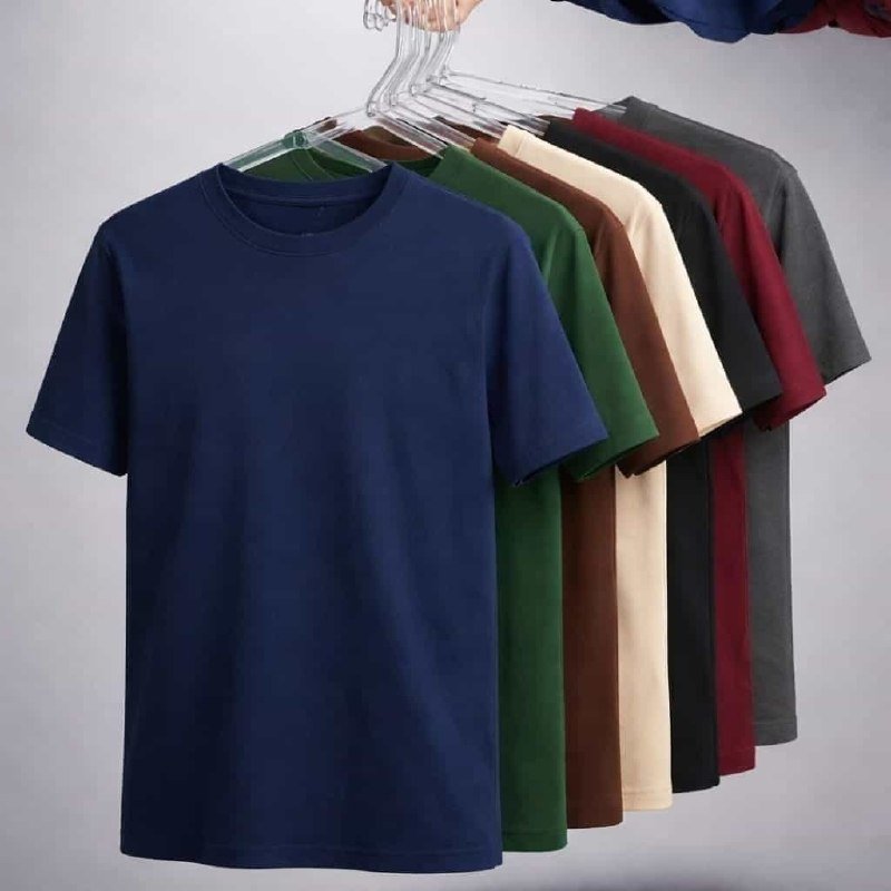 Kit 7 Camisetas Básica Lisa Algodão Premium Masculina