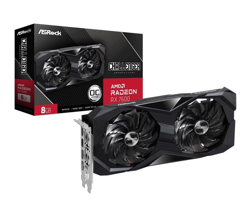 Placa de Vídeo ASRock RX 7600 Challenger OC 8GB