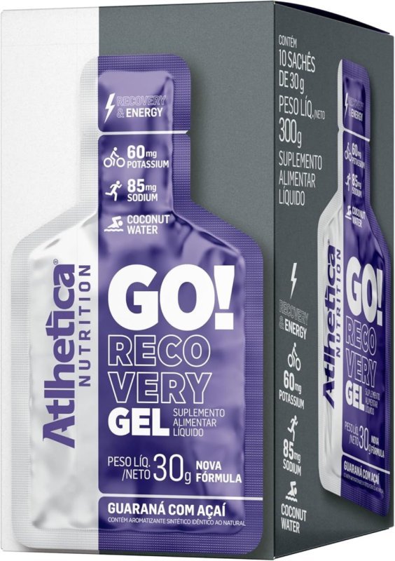 Go Energy Gel 10 Sachês Sabor Guaraná e Açaí Atlhetica Nutrition