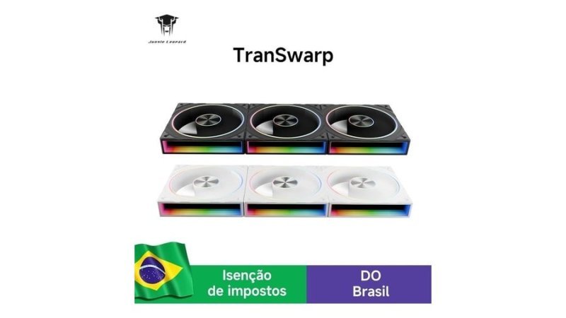 Kits Fans 3 em 1, 360mm Argb Jungle Leopard Transwarp