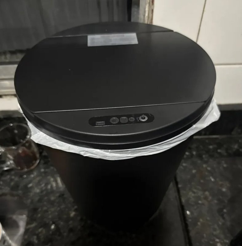 Lixeira Antiodor Com Sensor Inteligente Abre Fácil Cesto 16l