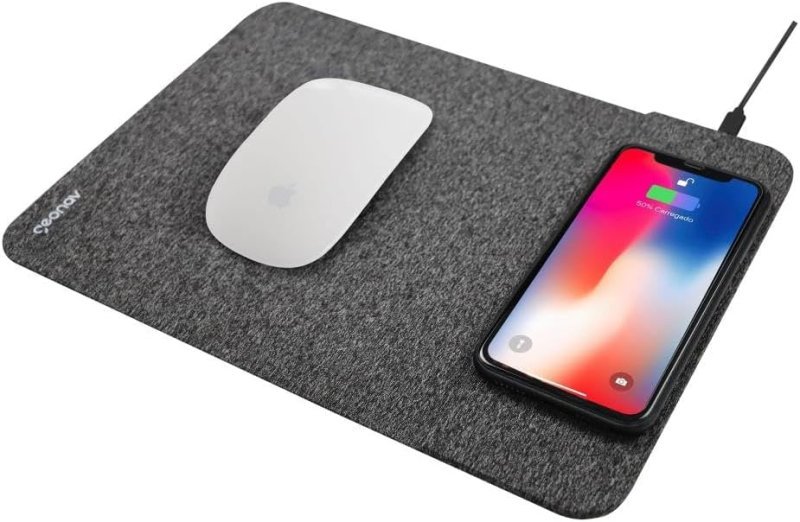 Geonav Carregador Universal por Indução com Mousepad 10W Android / 7,5W iPhone Qi