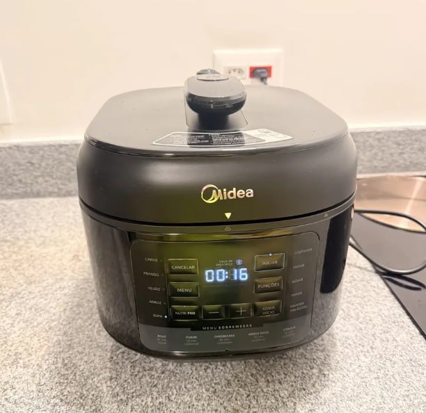 Panela De Pressão Elétrica 5l Nutripro Preta Midea