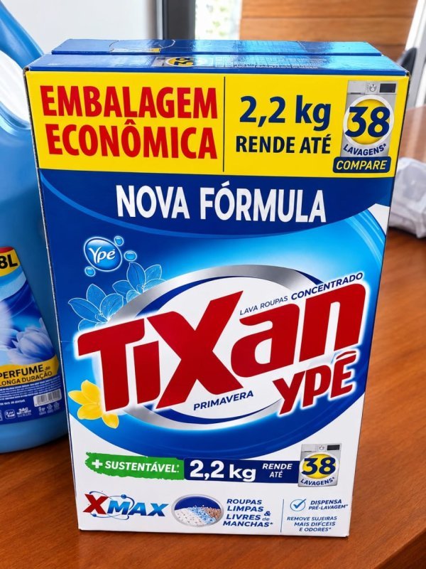 Lava-Roupas Pó Concentrado Primavera Tixan Caixa 2200 G