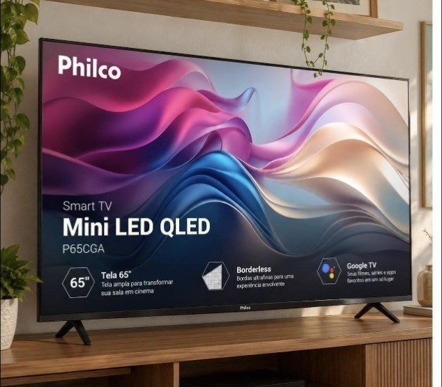 Smart Tv Philco 65 P65cga Qled Mini Led Quantum 4k Uhd Google Tv Wifi Bluetooth 110/220v