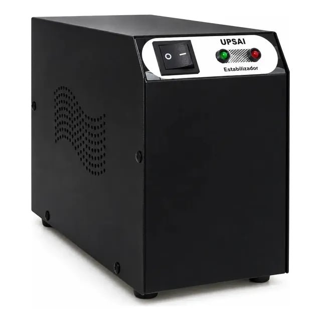 Estabilizador Upsai 3KVA 3030VA Preto Smart Motor Proteção Energia