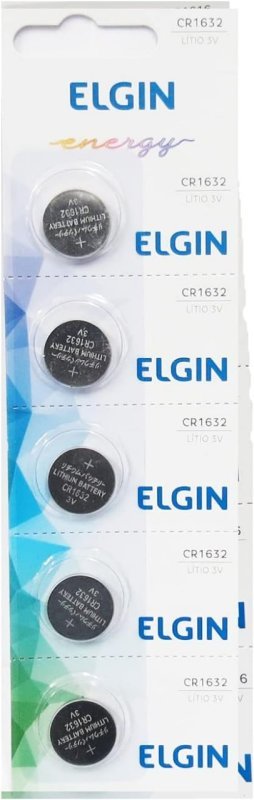 Bateria Elgin Cr1632 3v Lítio Cartela Com 5