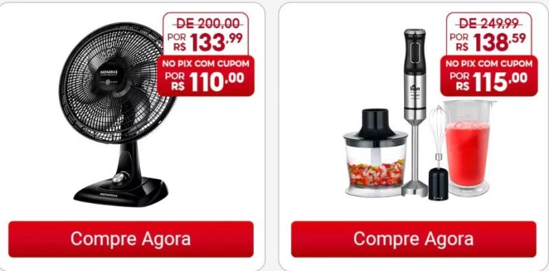 Duas ofertas das lojas oficiais