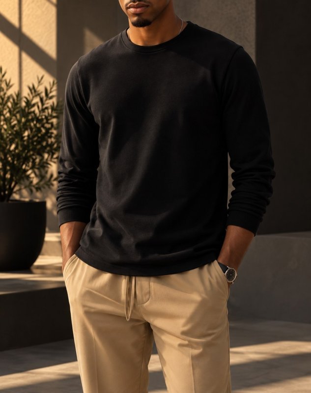 Camiseta Básica Masculina Manga Longa Slim Hering