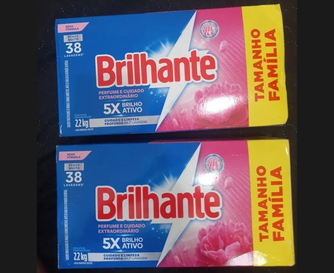 Sabão em Pó Brilhante Limpeza Total 2,2Kg